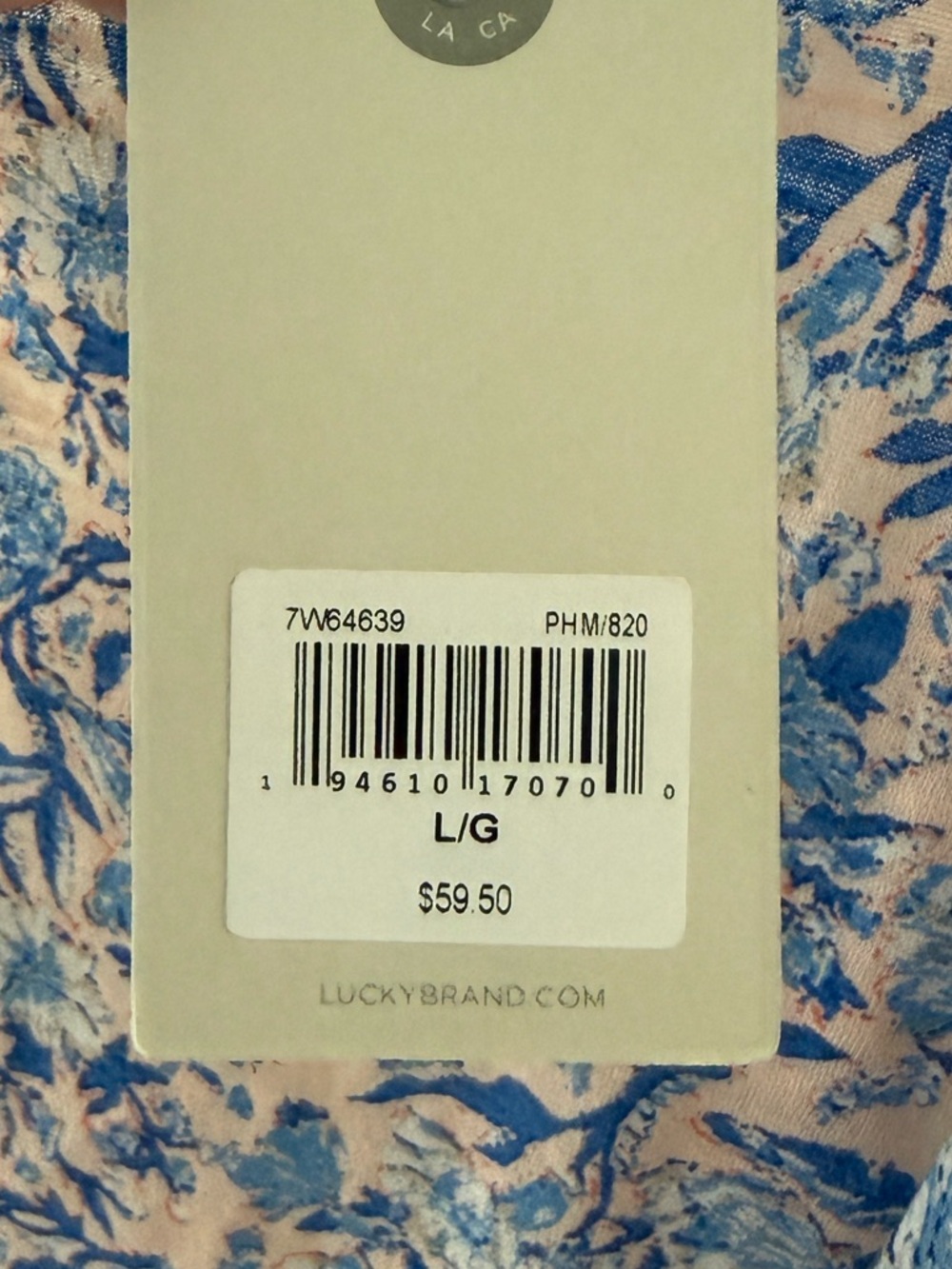 NWT Lucky Brand Floral Flutter Sleeve Keyhole Back Shirt L - Picture 12 of 13